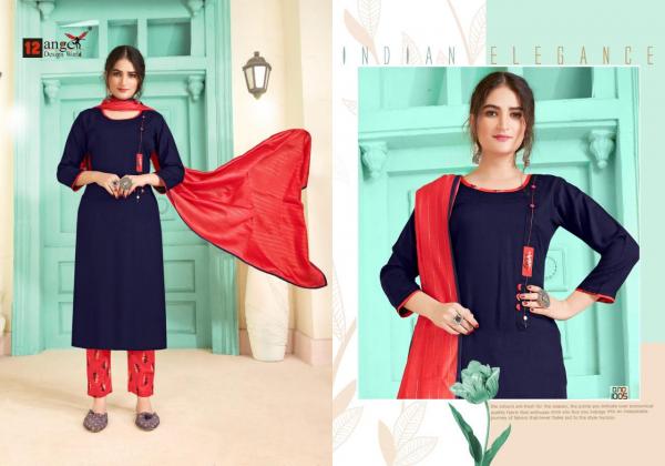 12 Angel Ishita 2-Rayon-Kurti-With-Bottom-And-Dupatta